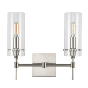 Cato Bohemian Farmhouse Iron/Glass LED Vanity